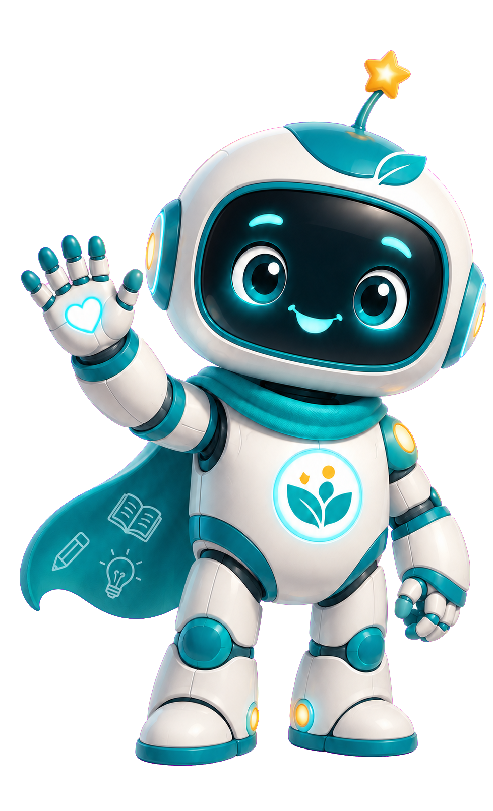 Lumino mascot welcoming visitors to the Exinda and Lu-mino website